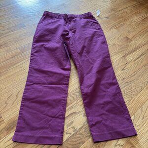 GAP WOMENS PURPLE SLIM ANKLE KHAKI PANTS NEW SIZE 12 STRETCH HIGH RISE